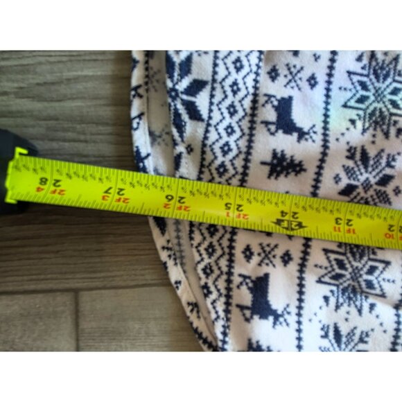 Lands End Womens Christmas Reindeer Blue White Flannel Button-Up Shirt 22W - Picture 7 of 8